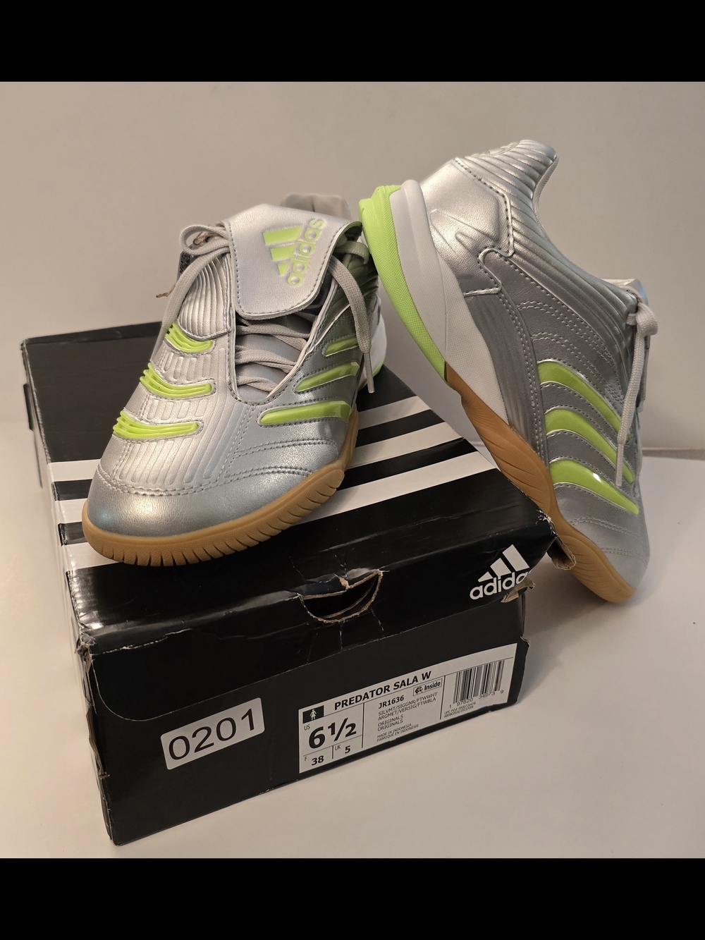 Adidas Predator Sala - Silver & Neon Green